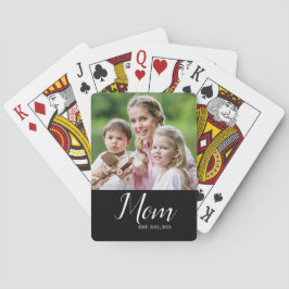 Baraja De Cartas Mom Established Script Black Photo 
