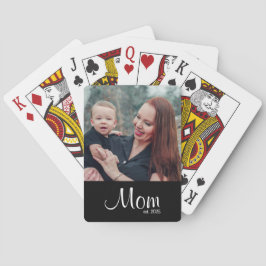 Baraja De Cartas Mom Established Script Black Photo