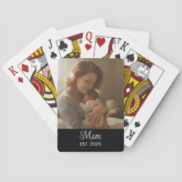 Baraja De Cartas Mom Established Script Black Photo