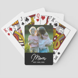 Baraja De Cartas Mom Established Script Black Photo
