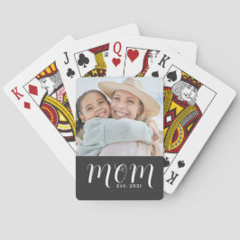 Baraja De Cartas Mom Established Script Black Photo