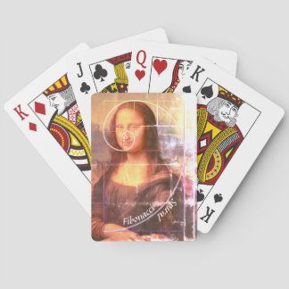 Baraja De Cartas Mona Lisa Fibonacci Personalizado espiral texto