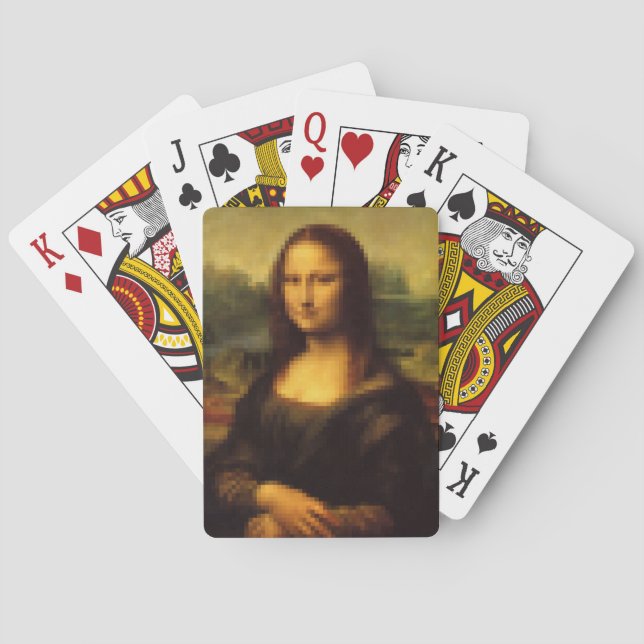 Baraja De Cartas Mona Lisa Pixelada (Reverso)