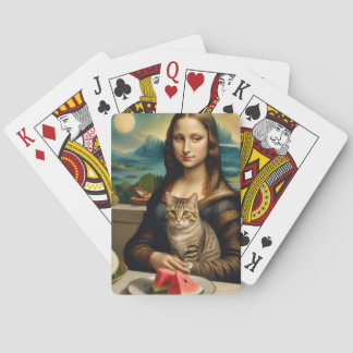 Baraja De Cartas Mona Lisa & su gato  -  Vibraciones de verano \