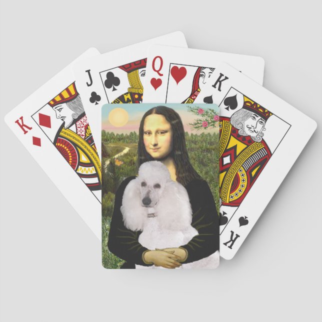 Baraja De Cartas Mona Lisa y su fiambre blanco estándar (Reverso)