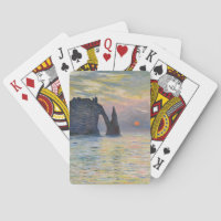 Monet - Manneport, acantilado en Etretat, Sunset