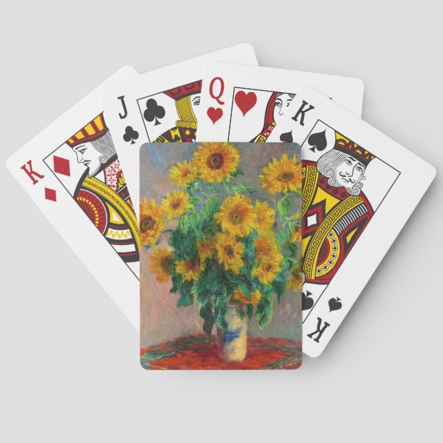 Baraja De Cartas Monet Sunflowers (Reverso)