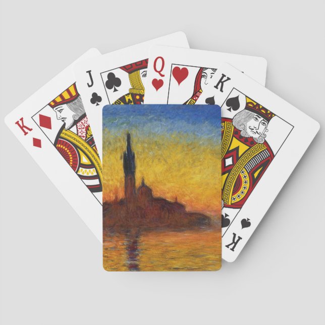 Baraja De Cartas Monet Sunset Venecia Colorido Impresionismo Arte (Reverso)