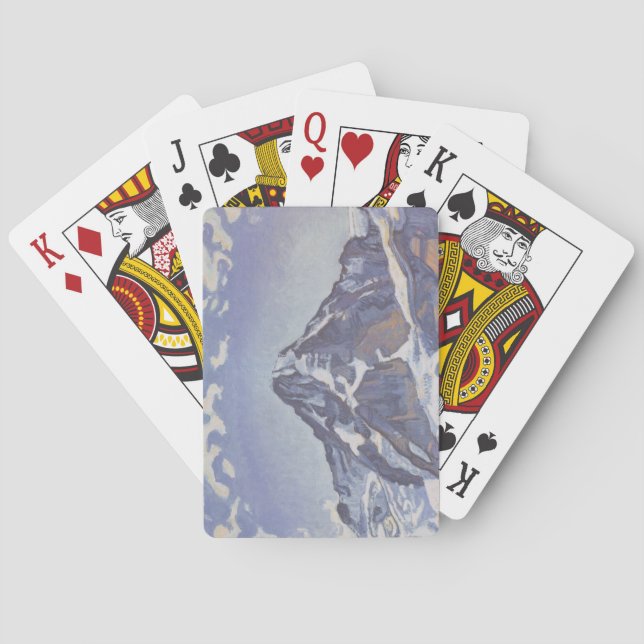 Baraja De Cartas Monje Monje Con Nubes (Ferdinand Hodler) (Reverso)