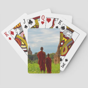 Baraja De Cartas Monjes con templos antiguos