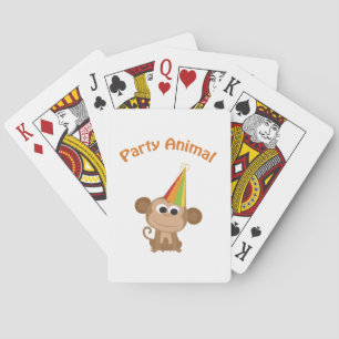 Baraja De Cartas Mono Animal de Fiesta Lindo