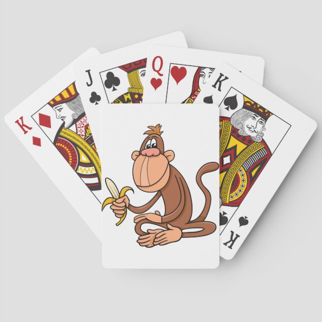Baraja De Cartas Mono con banana (Reverso)