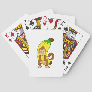 Baraja De Cartas Mono con banana