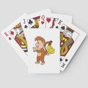 Baraja De Cartas Mono con bananas