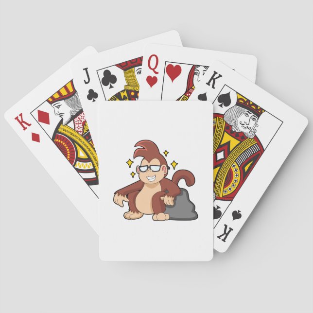 Baraja De Cartas Mono con gafas de sol (Reverso)