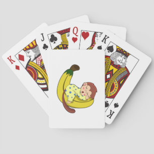 Baraja De Cartas Mono durmiendo en pijama