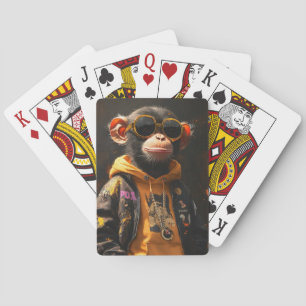 Baraja De Cartas Mono Guay en ropa de calle