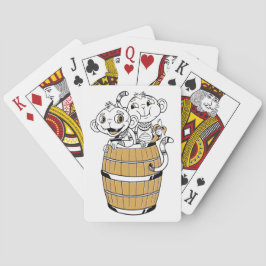 Baraja De Cartas Mono tribal de dibujos animados