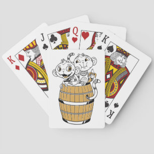 Baraja De Cartas Mono tribal de dibujos animados