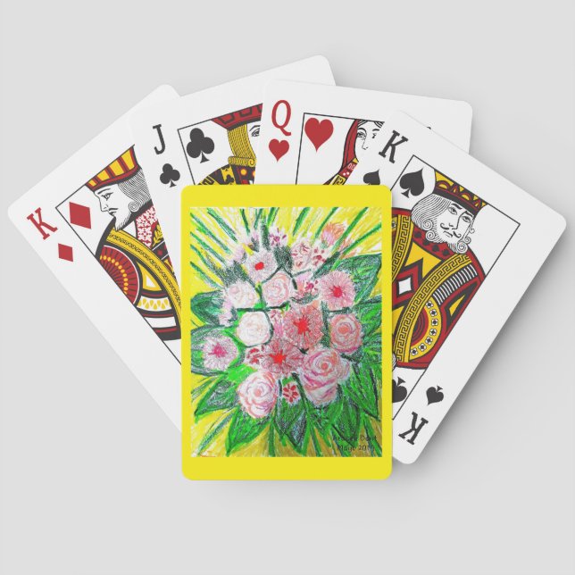 Baraja De Cartas Monochromatic, Rosas, Dianthus caryophyllus,  Gerb (Reverso)