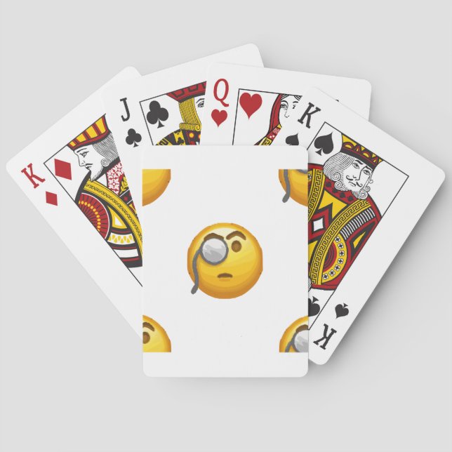 Baraja De Cartas monóculo de emoji (Reverso)