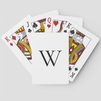 Baraja De Cartas Monograma clásico personalizado