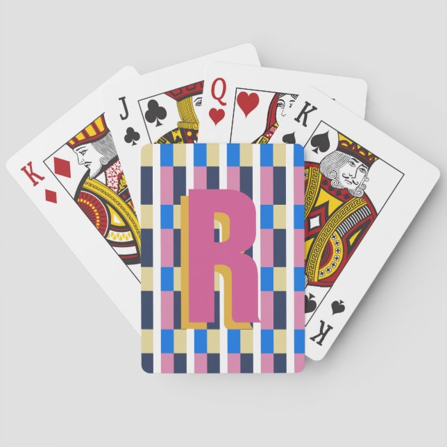 Baraja De Cartas Monograma colorido (Reverso)