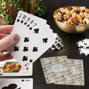 Baraja De Cartas Monograma De Calabazas Y Flores Címedas