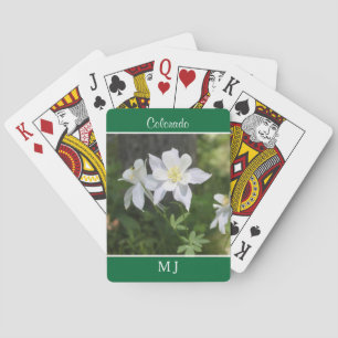 Baraja De Cartas Monograma de Colorado White Columbine