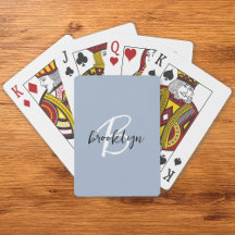 Monograma de guión azul turbio