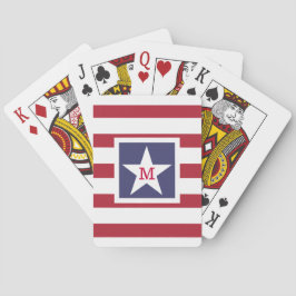 Baraja De Cartas Monograma de la bandera de los Estados Unidos de p
