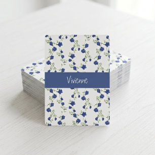 Baraja De Cartas Monograma de nombre acuarela flor silvestre verde