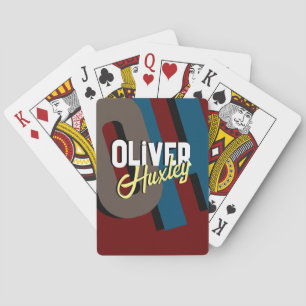 Baraja De Cartas Monograma de Personalizable elegante
