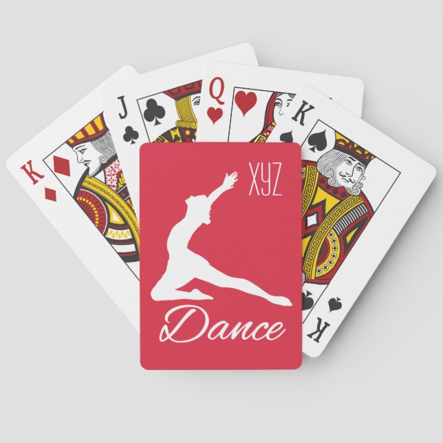Baraja De Cartas Monograma de personalizado de danza y tarjetas de  (Reverso)