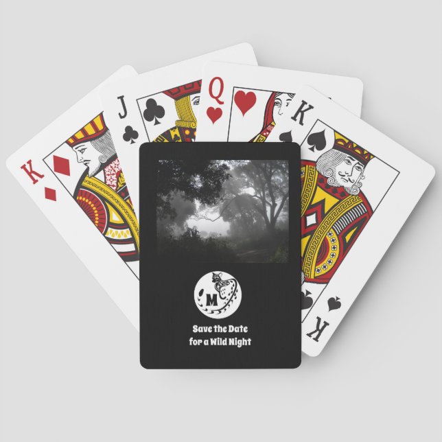 Baraja De Cartas Monograma de silueta genética localizada Pho (Reverso)