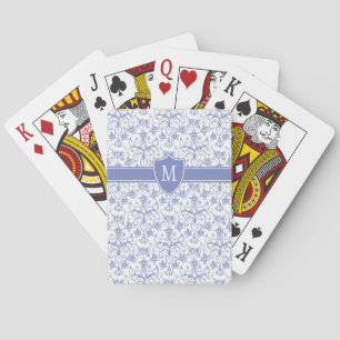 Baraja De Cartas Monograma del personalizado sobre el diseño del án