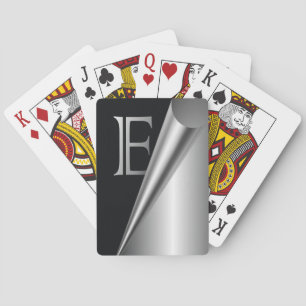 Baraja De Cartas Monograma "E" de cáscara de acero