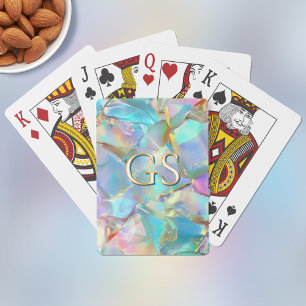 Baraja De Cartas Monograma grande sobre opal