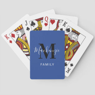 Baraja De Cartas Monograma inicial de la familia real de Personaliz