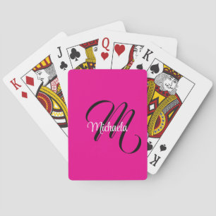 Baraja De Cartas Monograma inicial de nombre moderno minimalista ro