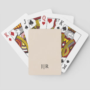 Baraja De Cartas Monograma moderno almendro y negro I