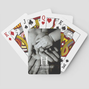 Baraja De Cartas Monograma moderno personalizado foto completa