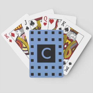 Baraja De Cartas Monograma Personalizable Patrón Cuadrado Elegante
