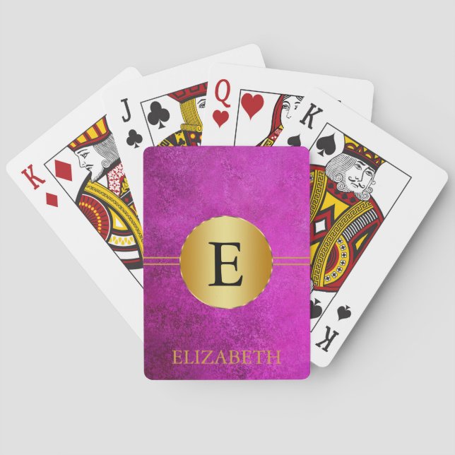 Baraja De Cartas Monograma personalizado (Reverso)