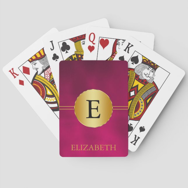 Baraja De Cartas Monograma personalizado (Reverso)