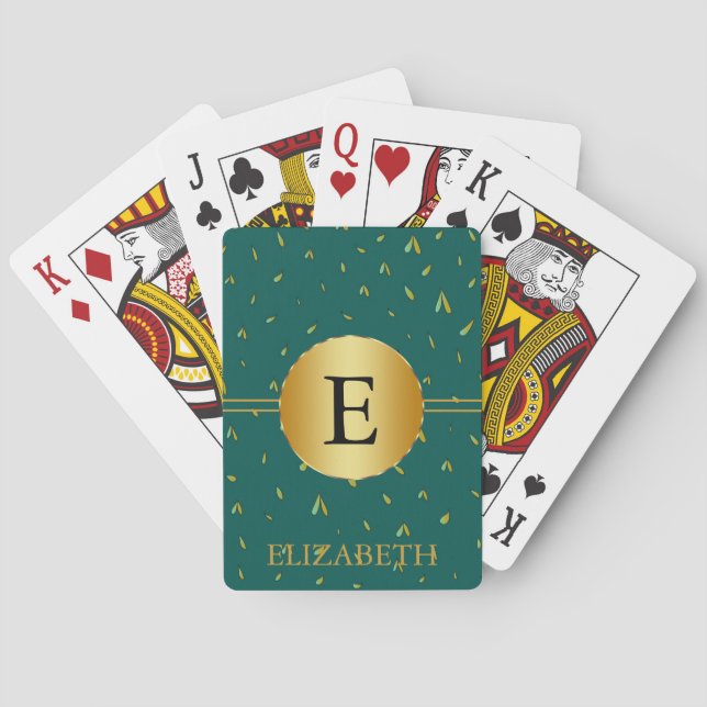 Baraja De Cartas Monograma personalizado (Reverso)