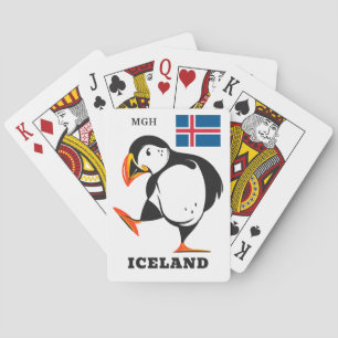 Baraja De Cartas Monograma personalizado Islandia