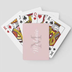 Baraja De Cartas Monograma personalizado nombre y inicial