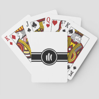 Baraja De Cartas Monograma personalizado personalizable rayado