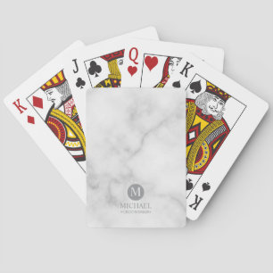 Baraja De Cartas Monograma y nombre clásicos de los Groomsmen perso
